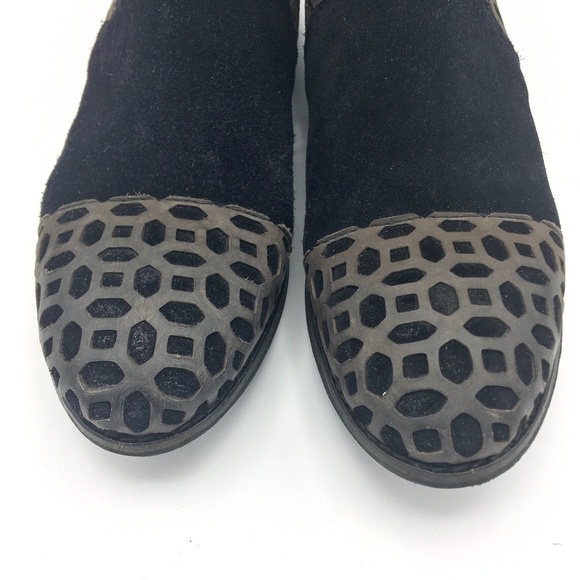 Rebels Vale Leather Geo Cutout Bootie 7 - Picture 8 of 12